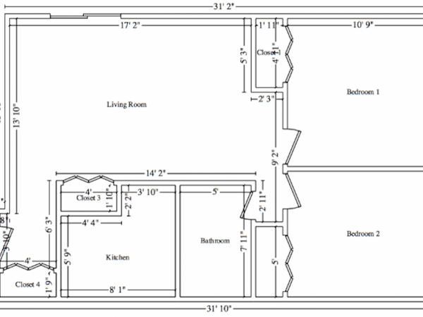 385 Division - 2 Bed Floor Plan